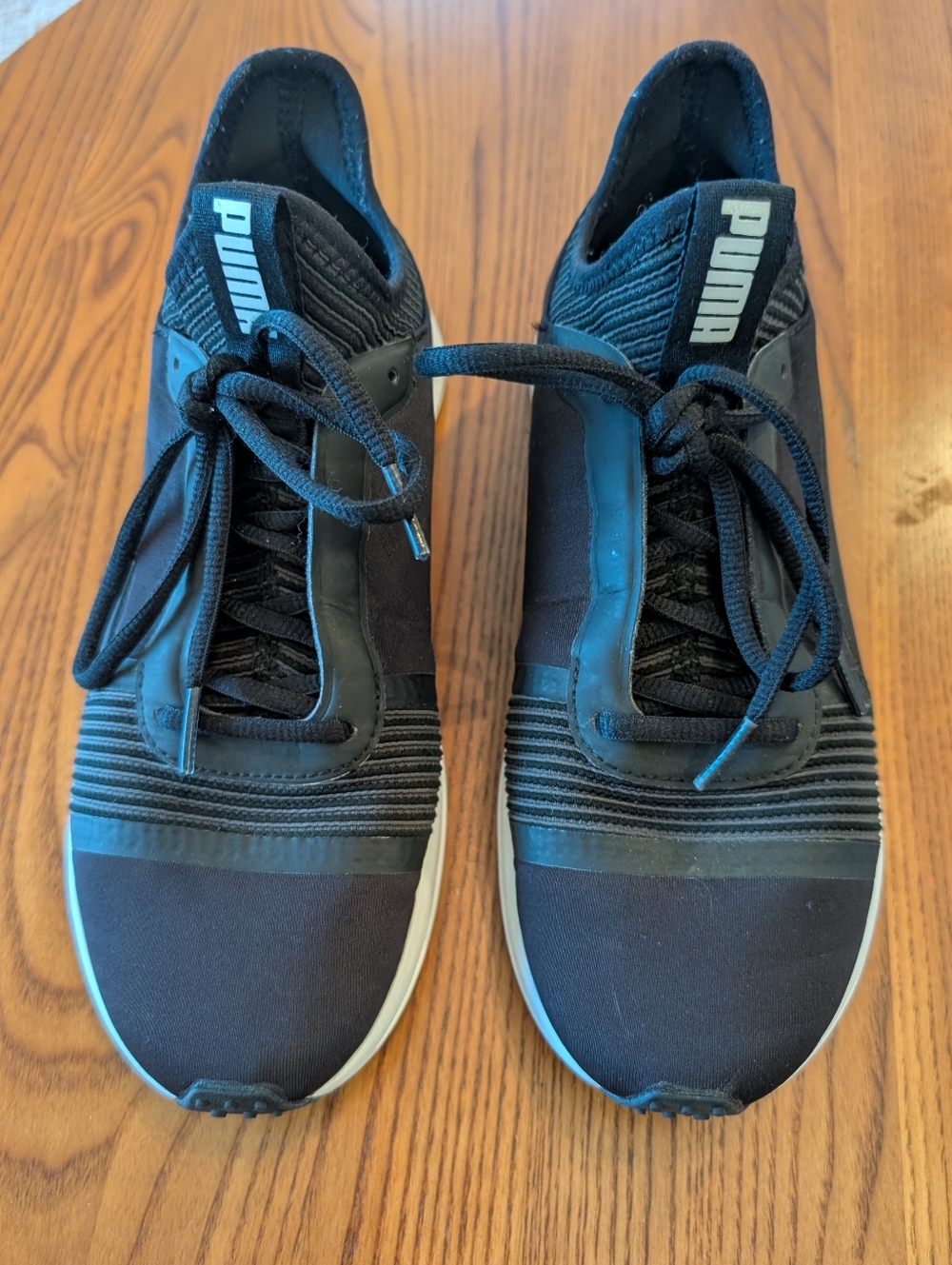 PUMA Black Ignite Slip-On Athletic Sneakers, Size 7.5